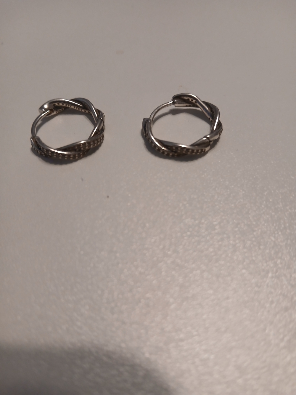 Pandora Silver Twist Of Fate Hoop Earrings
